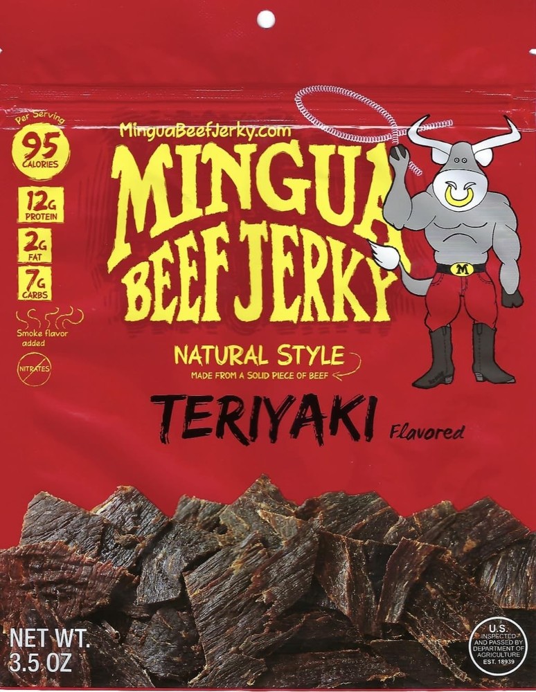 Mingua Teriyaki Jerky 3.5oz Bag