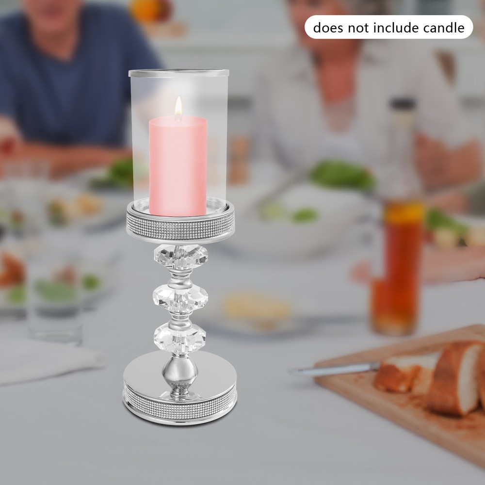 Candle Holder, Crystal Candlesticks Holder, Tabletop Candle Holder