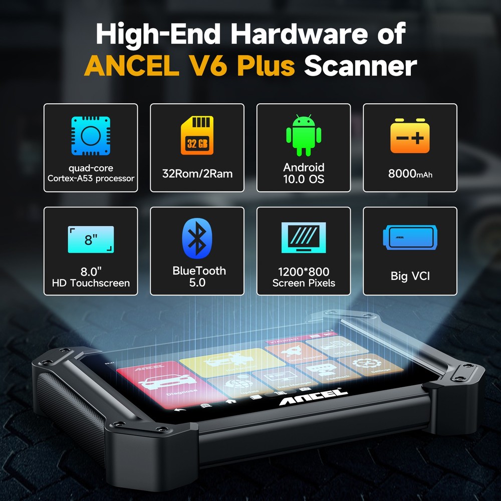 Ancel V6 PRO+ Bidirectional Scanner OBD2 All System Diagnostic Tool Key Coding