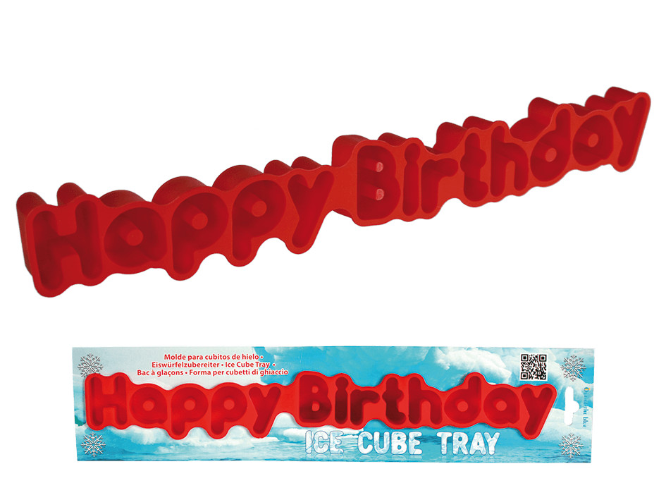 Happy Birthday Ice Cube Tray - 13 Cubes - Drinks Bar