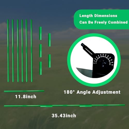 Golf Alignment Sticks System with Holder Angle Plate, Golf Trainer Aid
