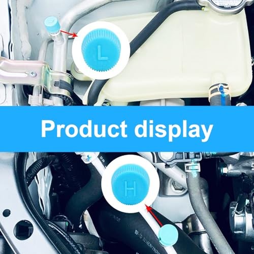 Blue Replacement Car A/C Valve Core Caps, Leakproof R134a Air Conditioning 2PCS