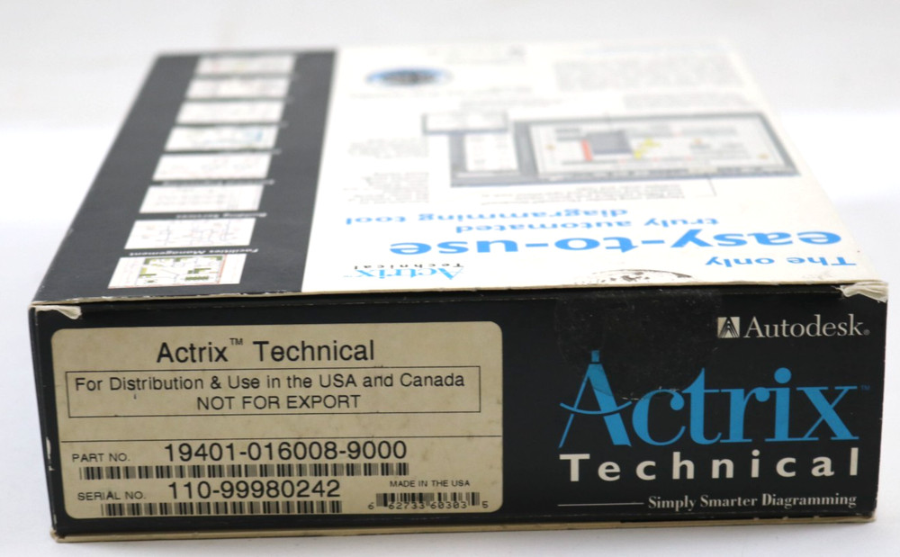 Autodesk Actrix Technical Vintage PC Software Box Set Disk Manuals Guide Vintage