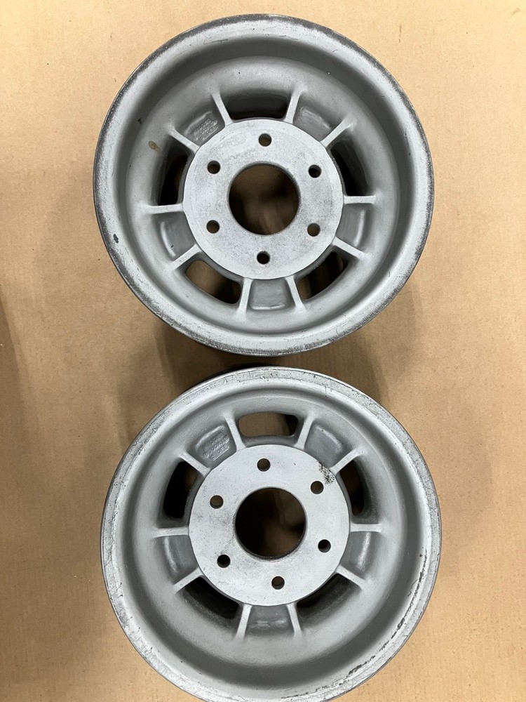 Two Halibrand 12" X 8" Magnesium Midget Wheels