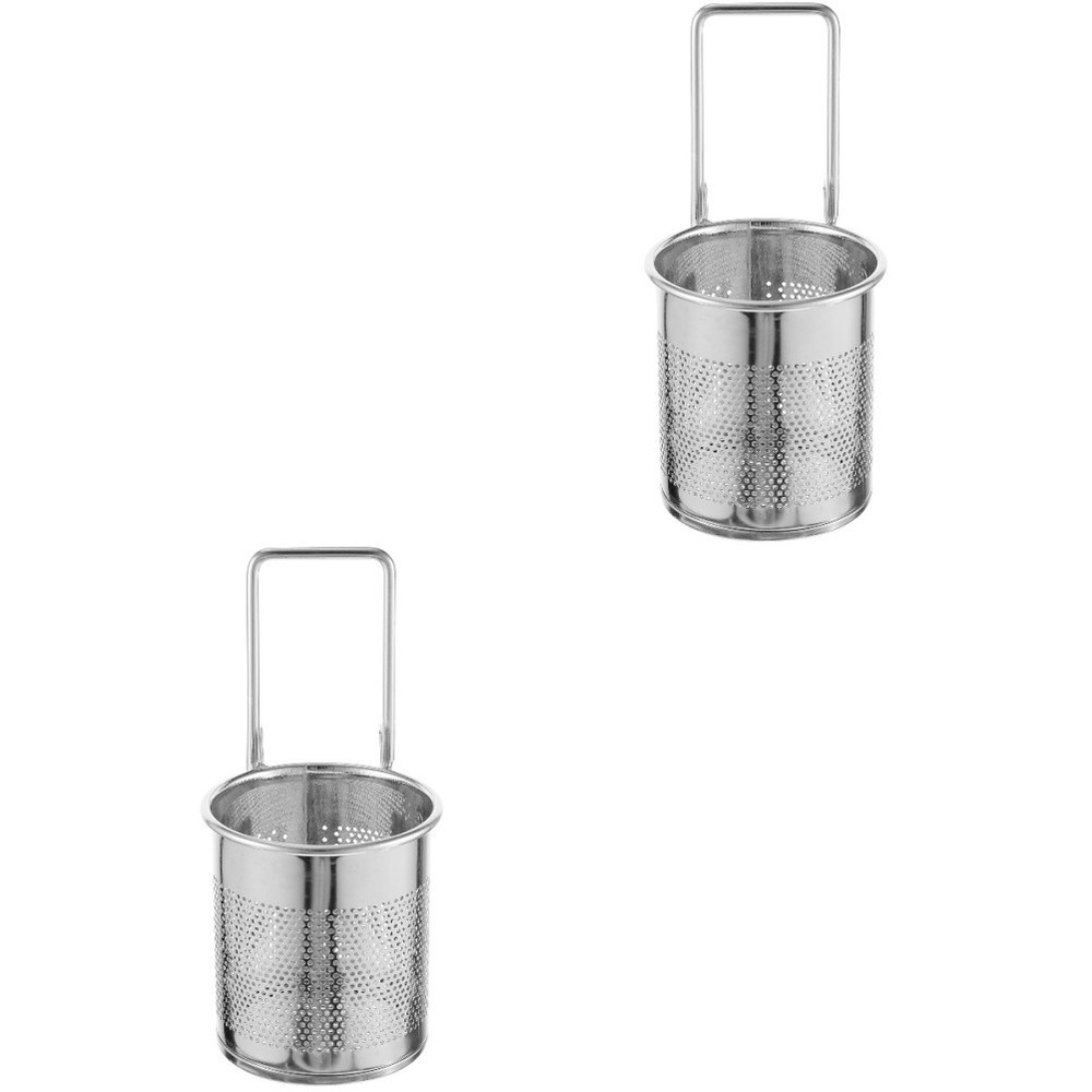 2 Pack Hot Pot Basket Strainer Clip Kitchen with Handle for Boiling