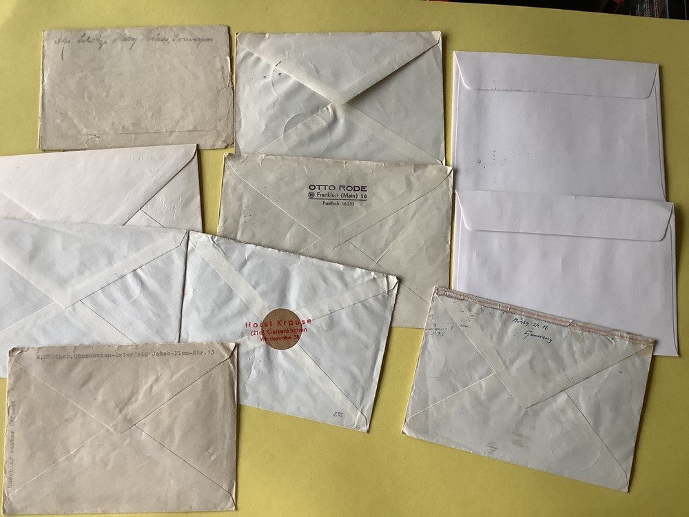 Germany 10 vintage postal stamps cover items Ref A590