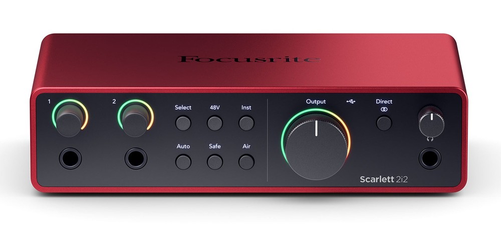 Focusrite Scarlett 2i2 4th Gen Studio Recording USB Audio Interface+Backpack