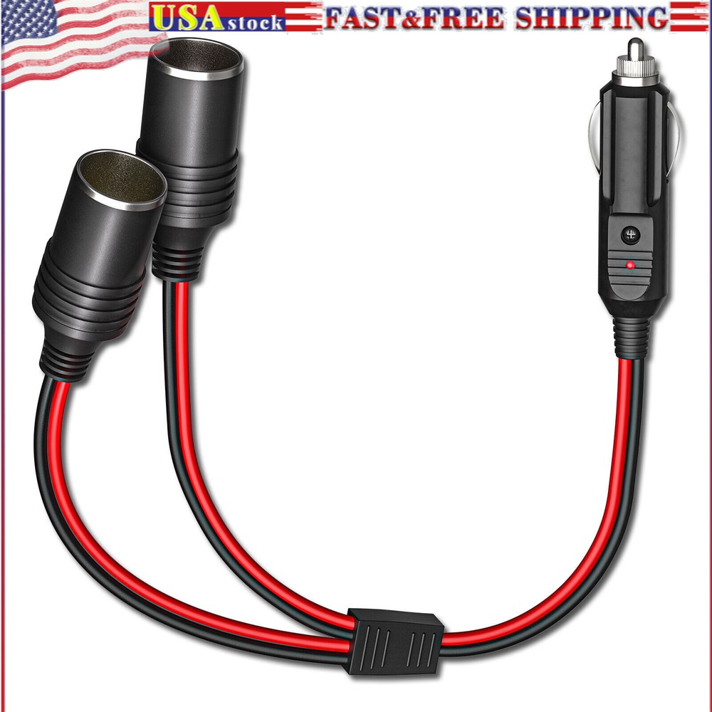 Car Cigarette Lighter Splitter 12V Power Charger Port Adapter Plug Socket