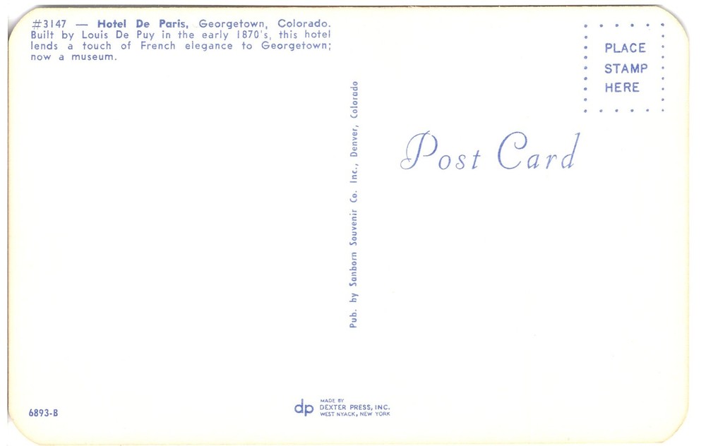 HOTEL DE PARIS, GEORGETOWN, CO - PC2815