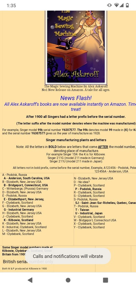 Vintage Singer Sewing Machine