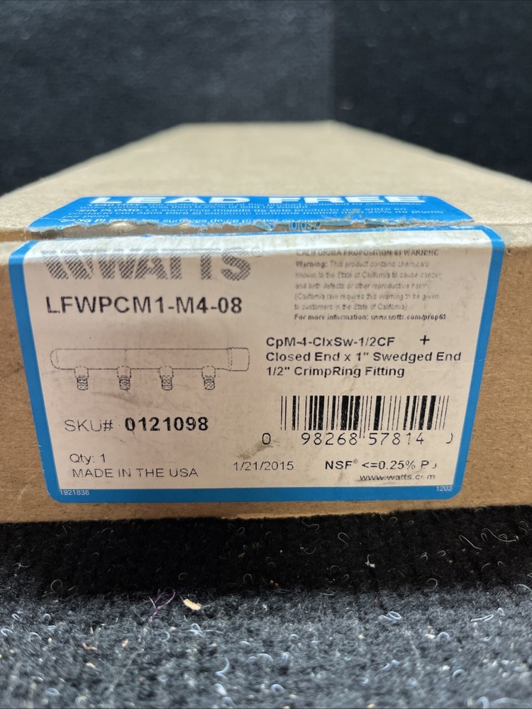 Watts LFWPCM1-M4-08 Manifold