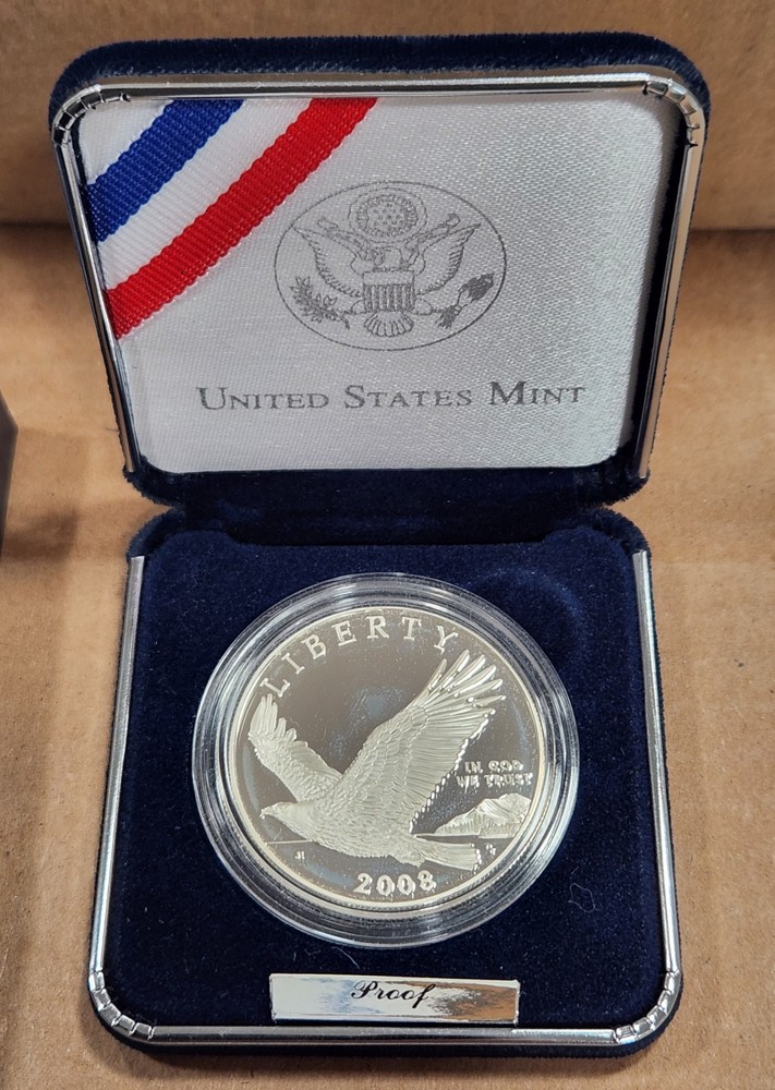 2008-P 🇺🇸 Bald Eagle Commemorative Silver PROOF Dollar 🇺🇸 90% Box OGP & COA