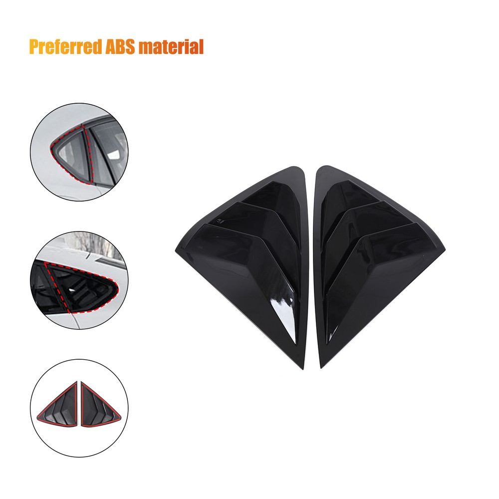 ABS Glossy Black Rear Triangular Louver Trim Panel For BMW X6 2015-2019