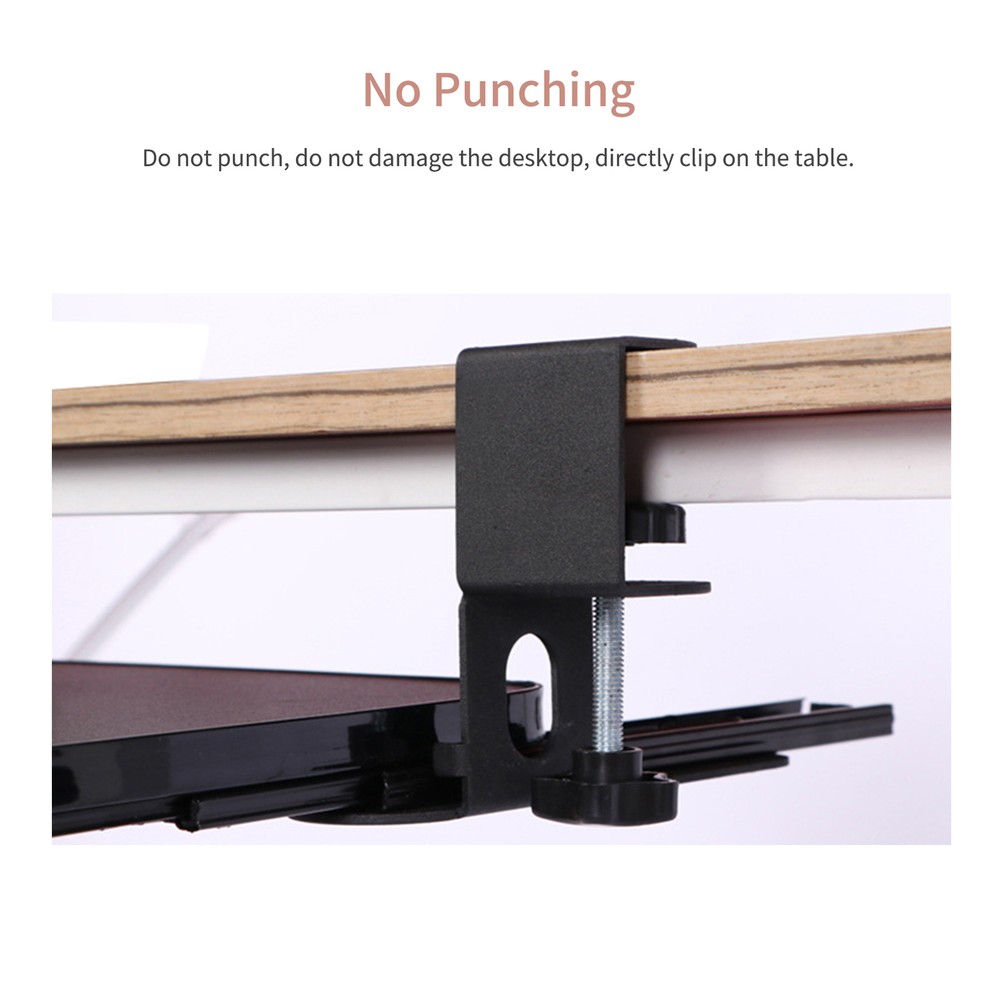 Clamp On Keyboard Tray Under Desk Pull Out Platform Height Adjustable L7Y7