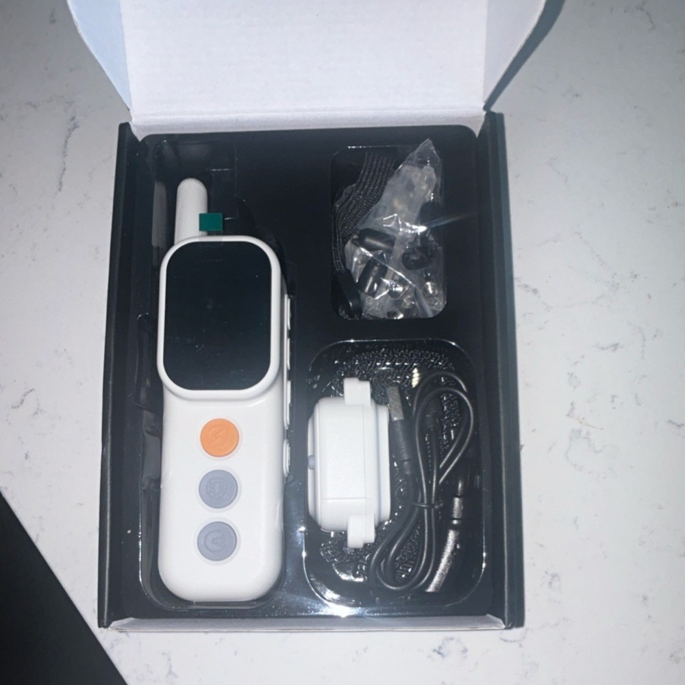 Dog Training Collar with Remote Control, White, Includes Accessories