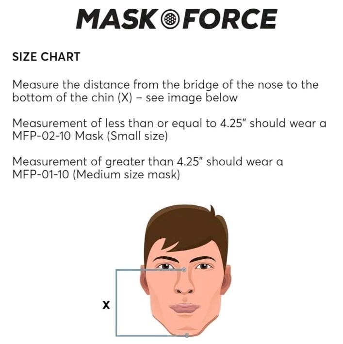 Face Mask with 10 Filters, Size Medium Clear