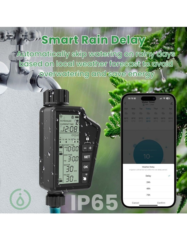 Smart WiFi Watering Timer, Automatic Sprinkler, Sprinkler, Programmable
