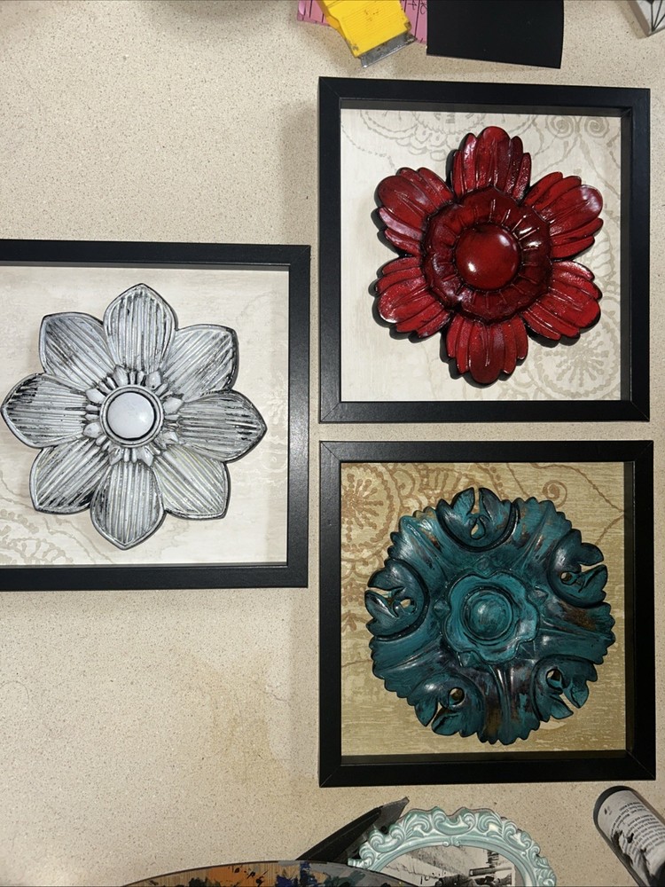 Framed Vintage Ceramic Art