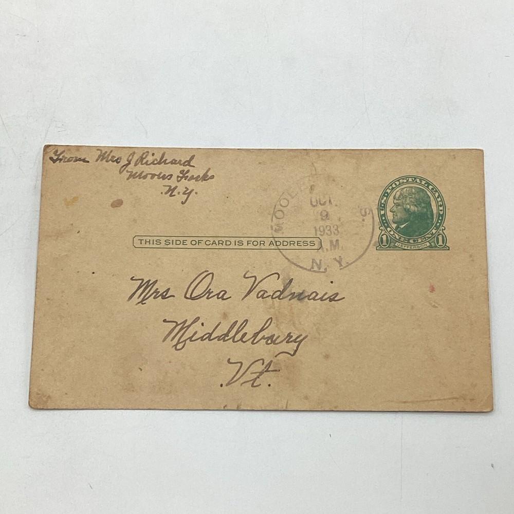 (5) 1930’s Assorted Postal Card & Envelope With Assorted Denominative Stamps FDC