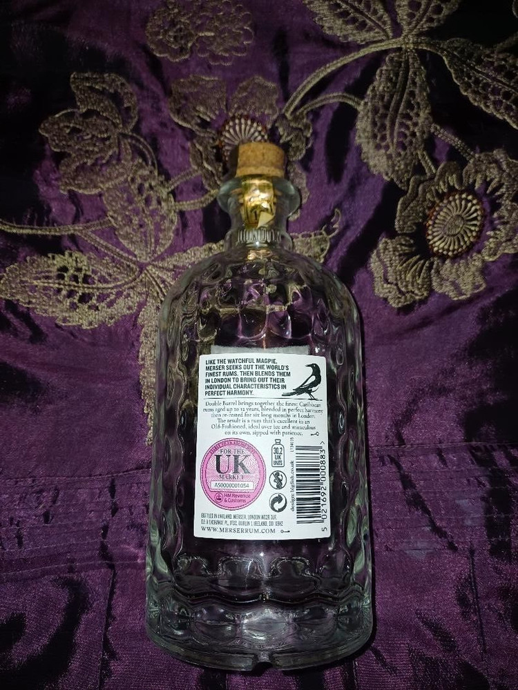 Merser. Double Barrel Rum Bottle. ( Lights not included)