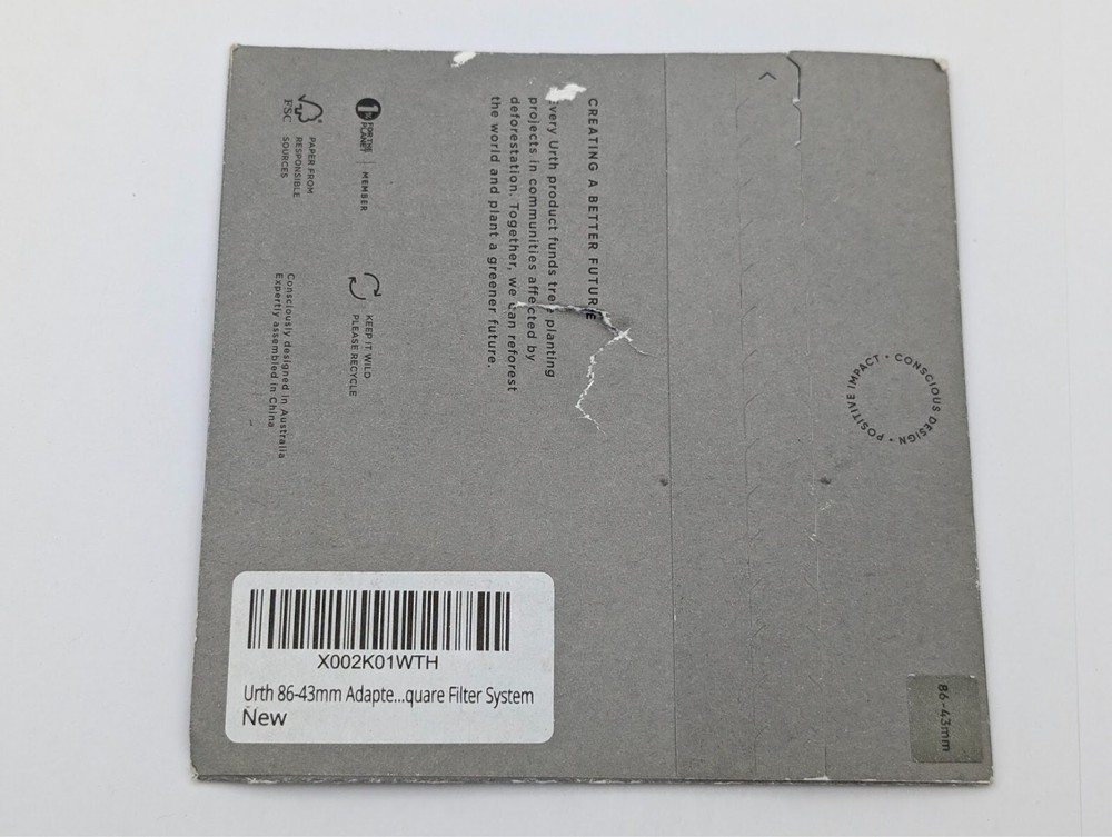 Urth 86-43mm Adapter Ring for 100mm Square Filter Holder #USFARING8643