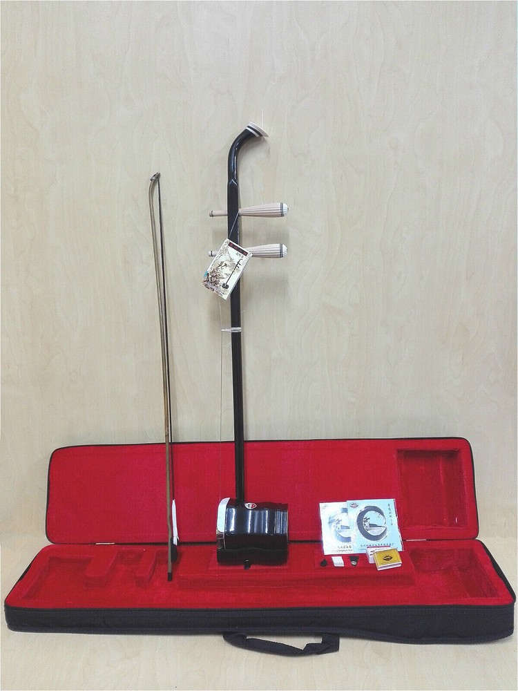 Chinese 2-stringed Fiddle, Erhu, Solid Timber Body,Neck + Foam Case,Strings