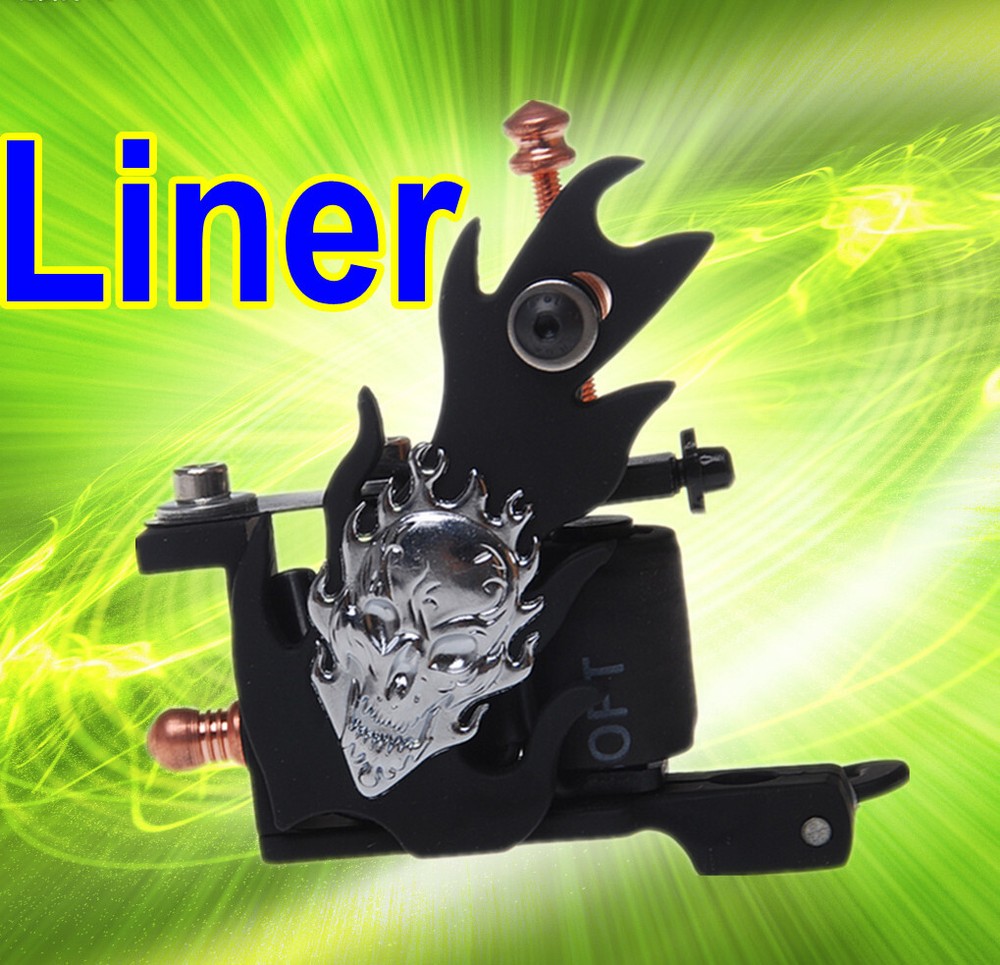 Coil Tattoo Machine Cast Iron Frame for Beginner 10 Wrap Liner 402-G