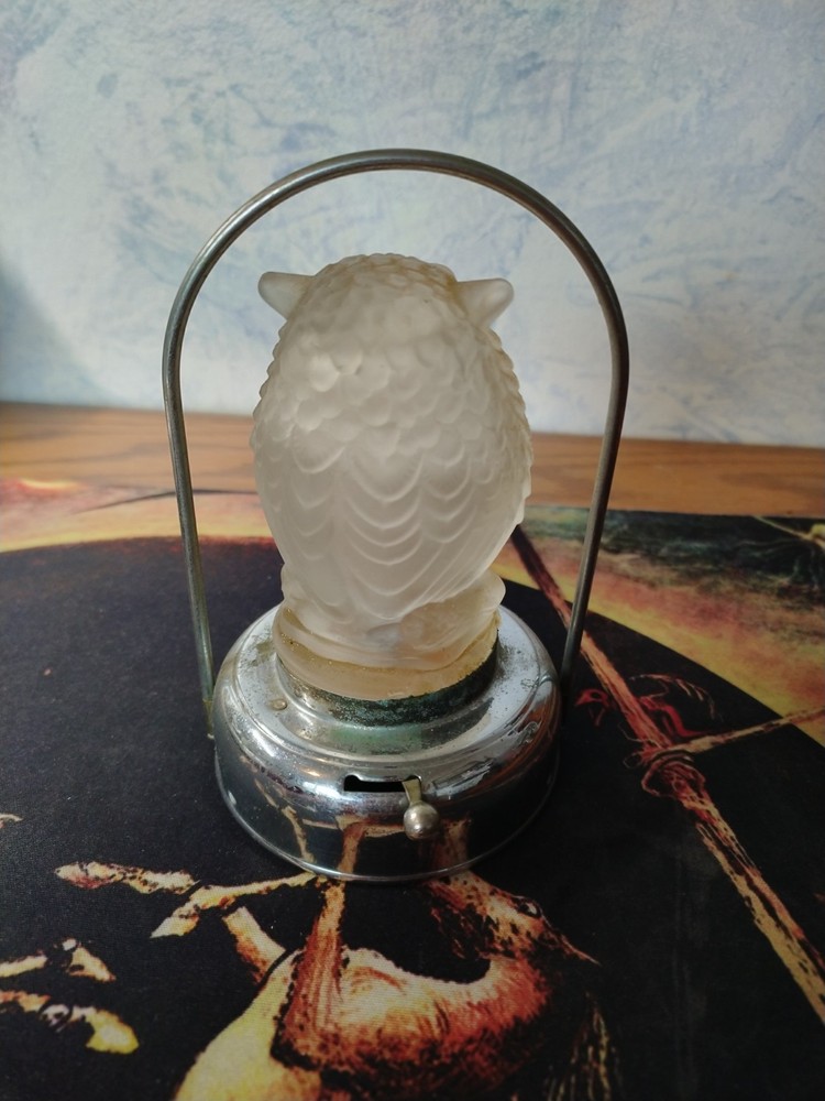 Vintage Glass Owl Night Light
