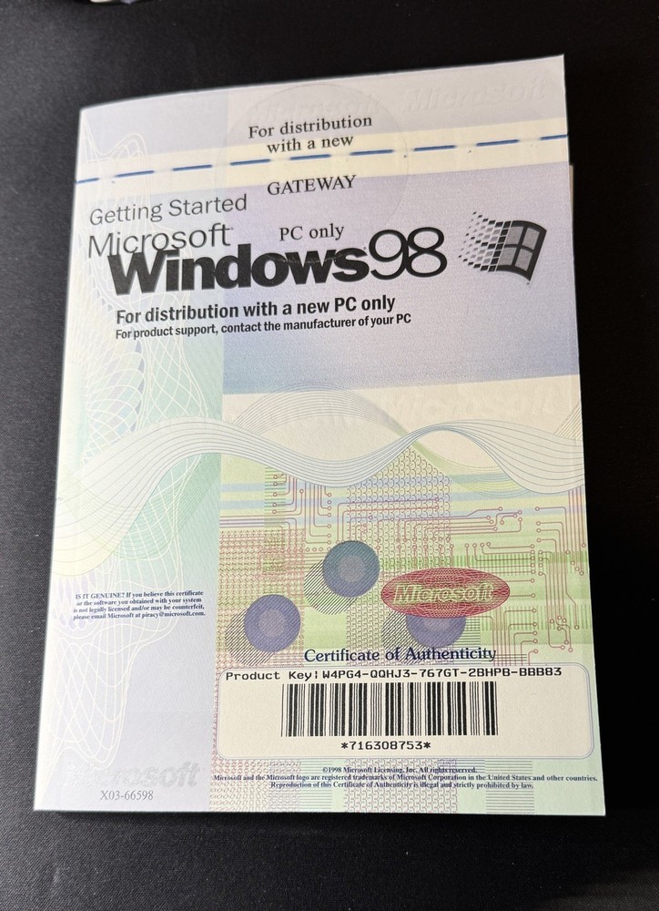Microsoft Windows 98 Manual +
