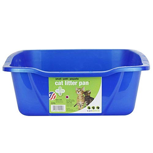 Van Ness Pets Extra Small Open Cat Litter Box, Kitten/rabbit Size, Blu