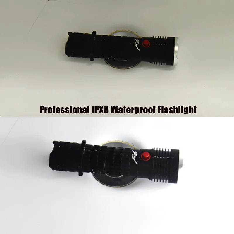 Professional Underwater Scuba Diving Flashlight LED Waterproof Dive Light Lamp