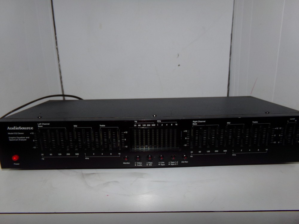 Vintage 1990s AUDIO SOURCE  EQ Eleven Stereo Graphic Equalizer Spectrum Analyzer