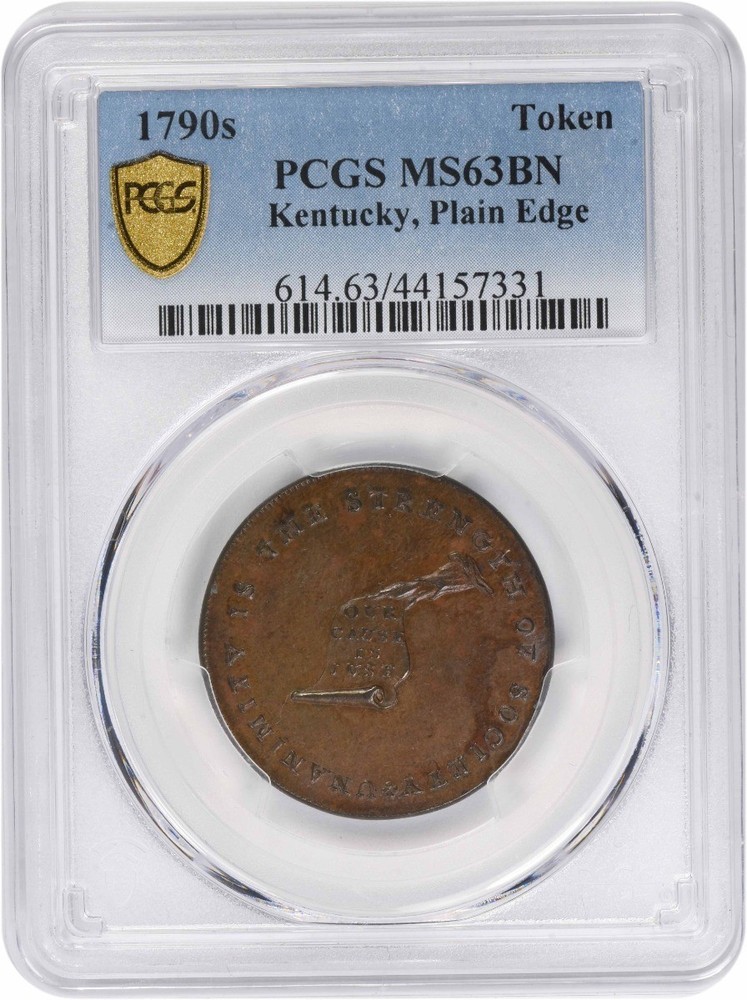 1790s Token Kentucky Plain Edge MS63BN PCGS