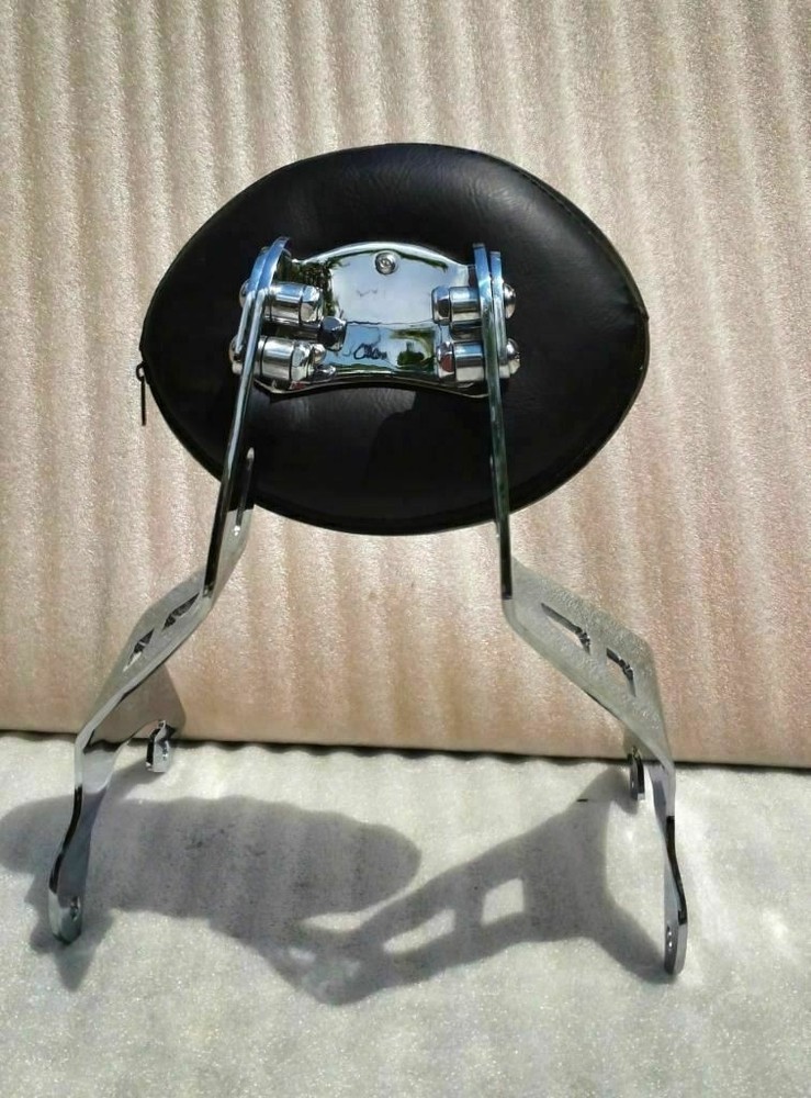 CHROME FIXED MOUNT PASSENGER BACKREST CUSTOM PAD 4 Raider SCL YAMAHA RAIDER SCL