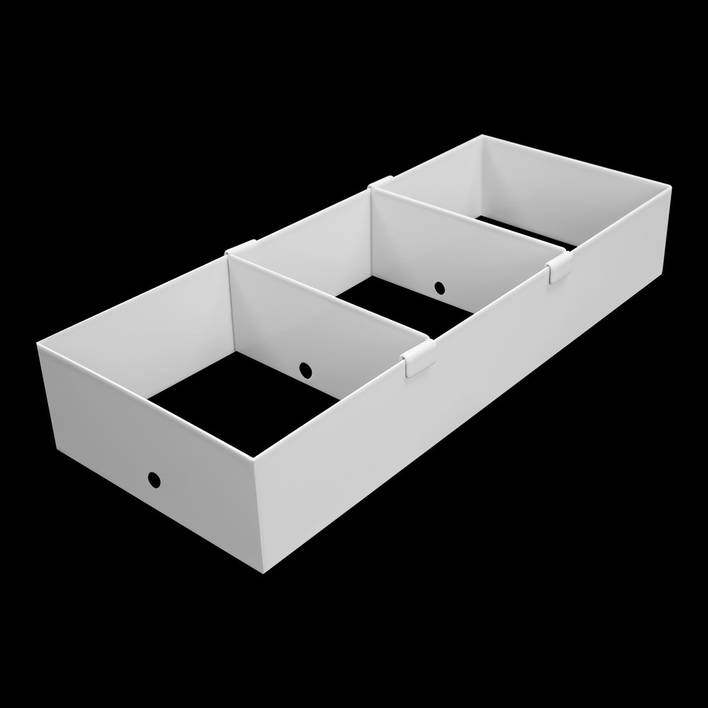 White 21.5" Under Desk Mounted Sliding Pull-out Drawer For Standing Desks