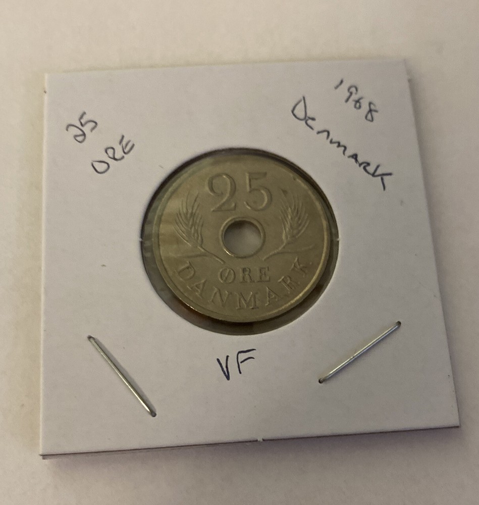 1968 Denmark 25 Ore Coin B16