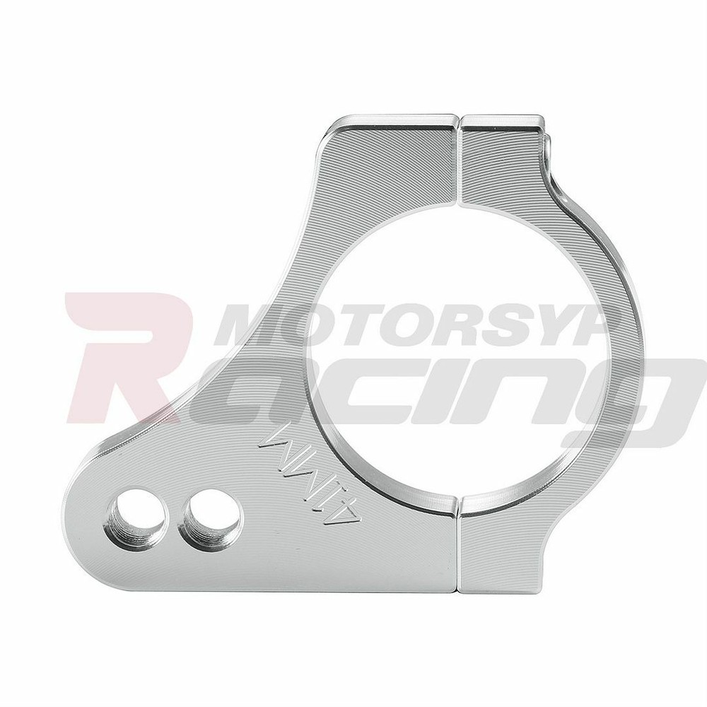 Motorbike Aluminium Steering Damper Fork Frame Mounting Clamp Bracket 2 Threads