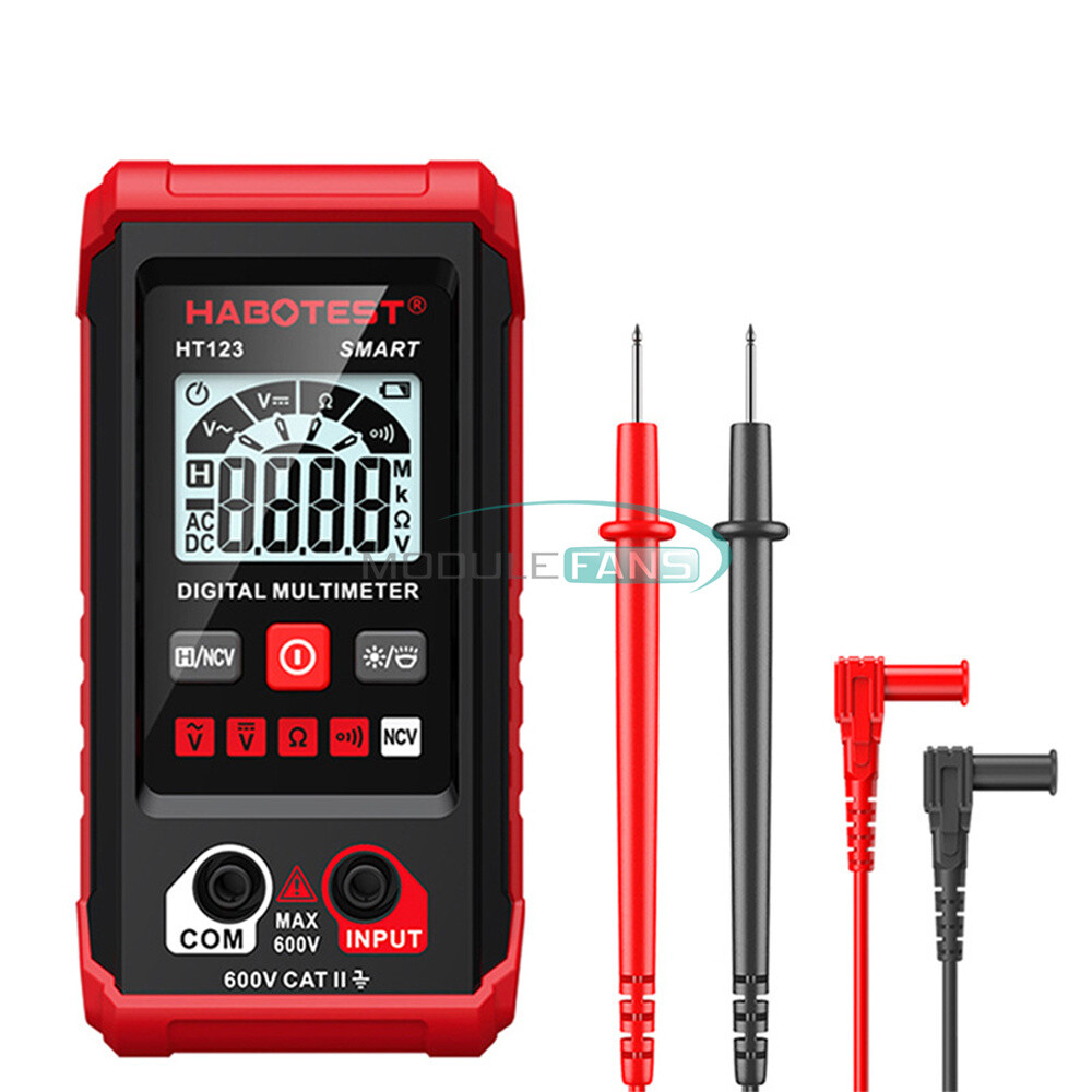 HT123 Digital Multimeter Smart Meter Volt AC DC 600V Tester True RMS Backlight