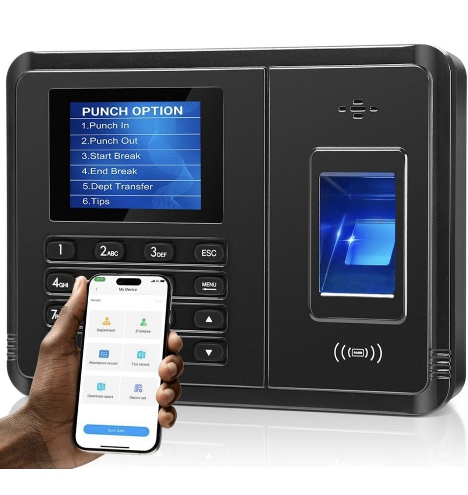 App-Based Time Clock for Small Business with 10 IC Cards