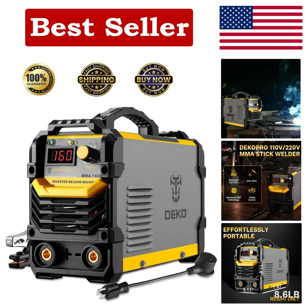 Energy Efficient 160A MMA Welder: Multi-Material Capability with Accessories