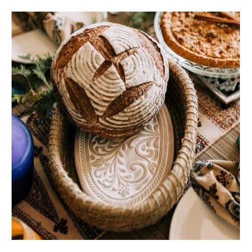 Toasty Oval Bread Basket | Terracotta Insert