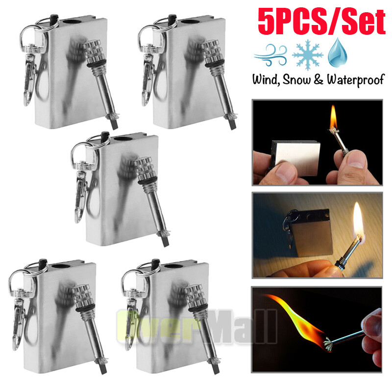 5x Waterproof Permanent Match Lighter, Endless Match, Survival Camp Fire Starter