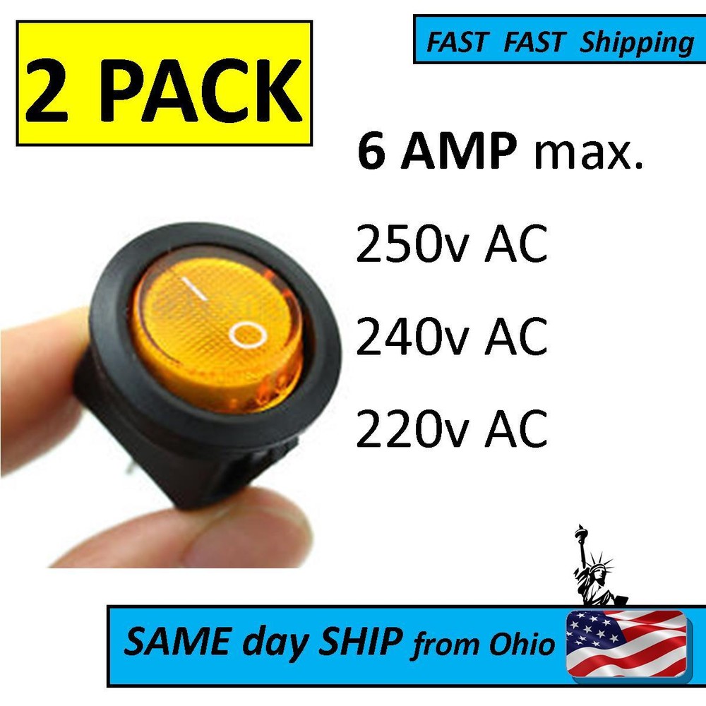 2 PACK - - - 220v AC switch - - - 6 AMP max.