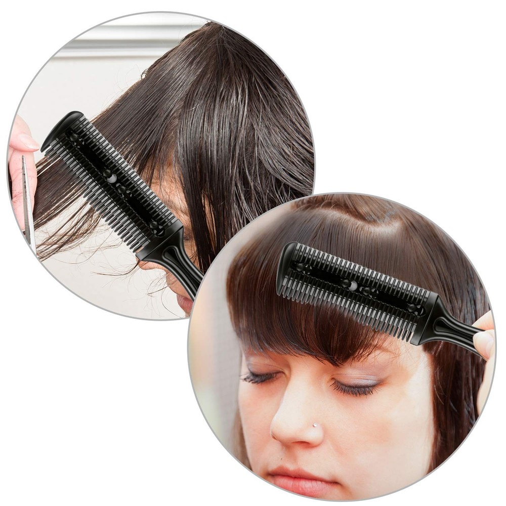 Razor Comb & Thinning Scissors Set Double‑Edge, Replacement Blades, DIY (3‑Pack)