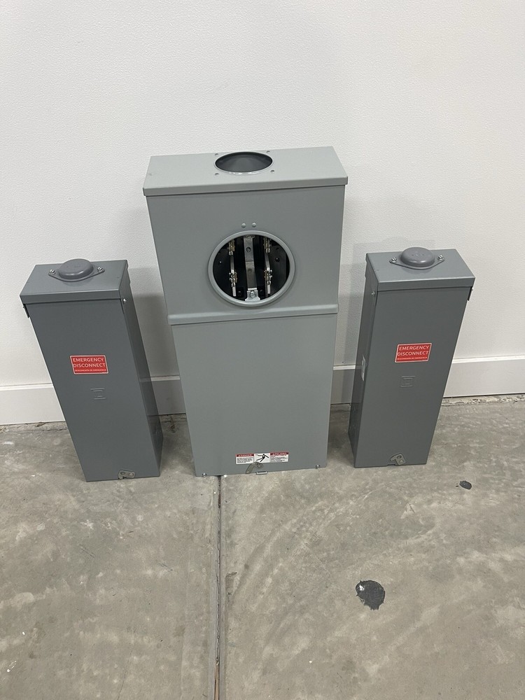 400 / 320 Amp Meter Base / Socket Bundled w/ 2 200A Main Breakers / Discounnects