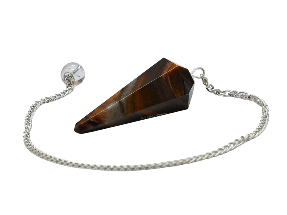 Red Tiger Eye Agate Dowsing Crystal Pendulum