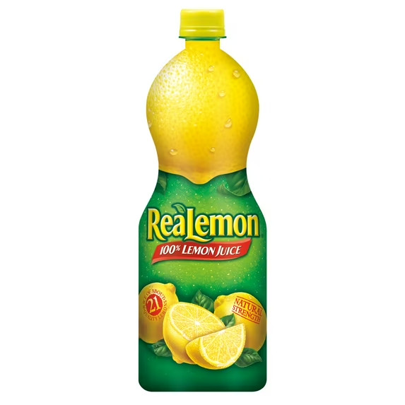 (2 pack) ReaLemon 100% Lemon Juice, 32 fl oz bottle