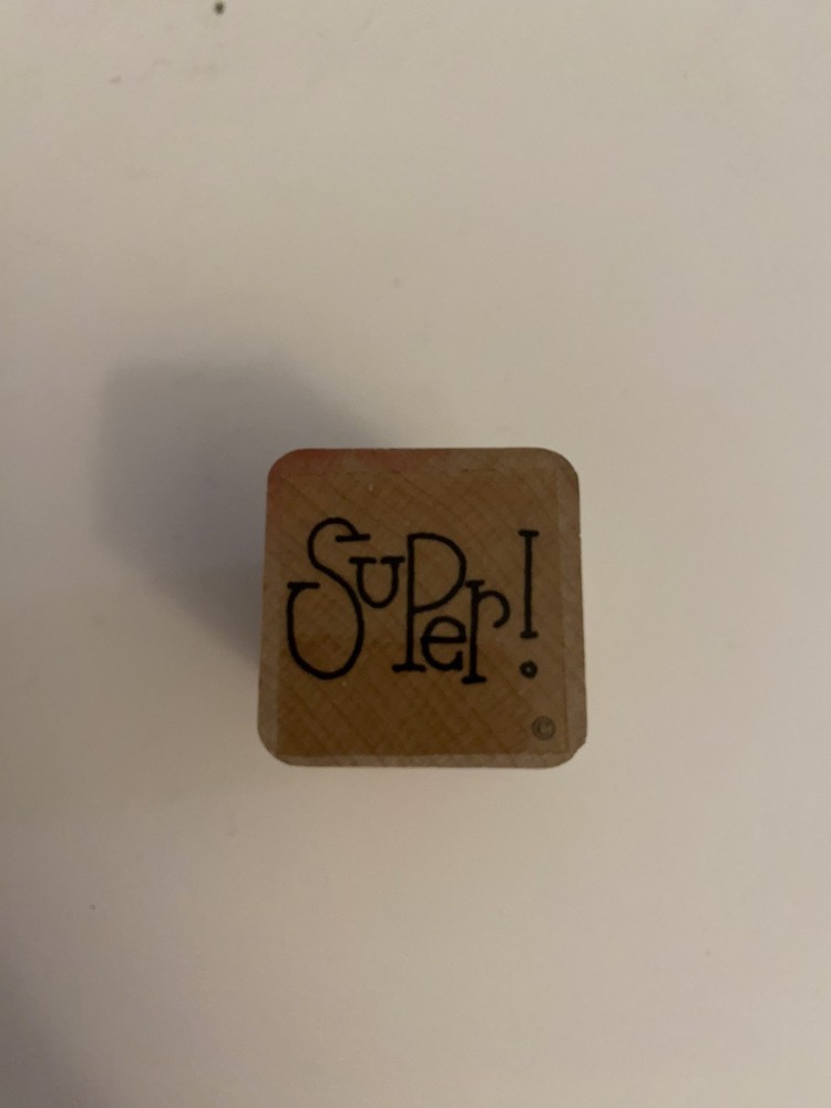 DOTS Super! Wood Mounted Rubber Stamp RS57