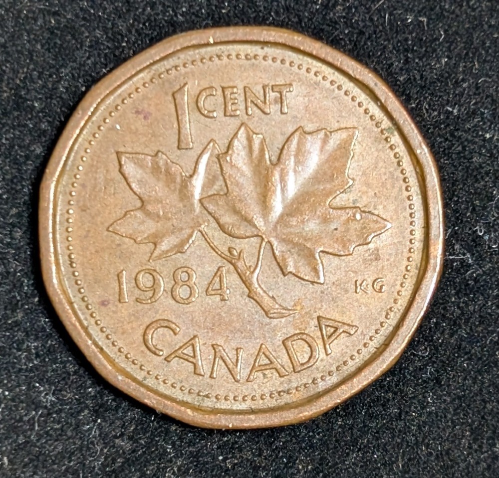1984 Canada 1 Cent Circulated KM# 132 Brown
