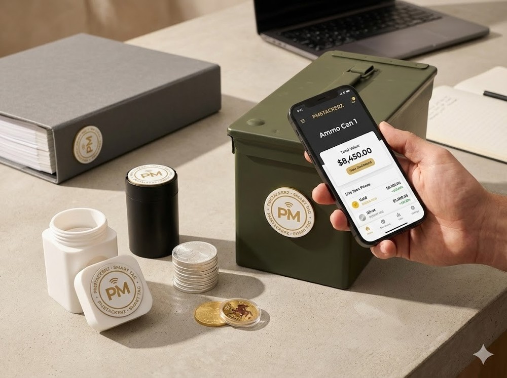 PMStackerz NFC Smart Tags (10 Pack) | Gold Silver Bullion Tracking | Vault